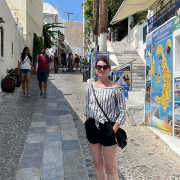 Derek Lam 10 Crosby Linen Striped Off Shoulder Top - Picture 1 of 6